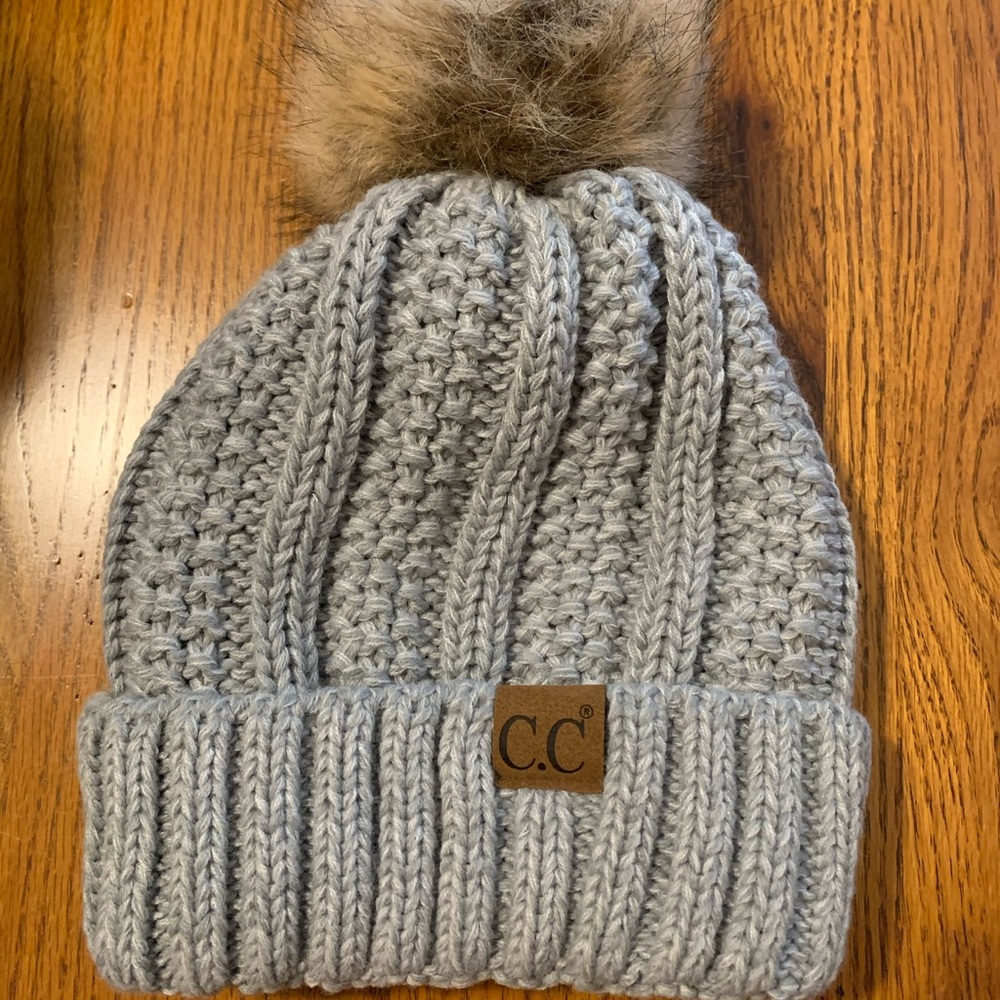 C.C. pompom ball beanie